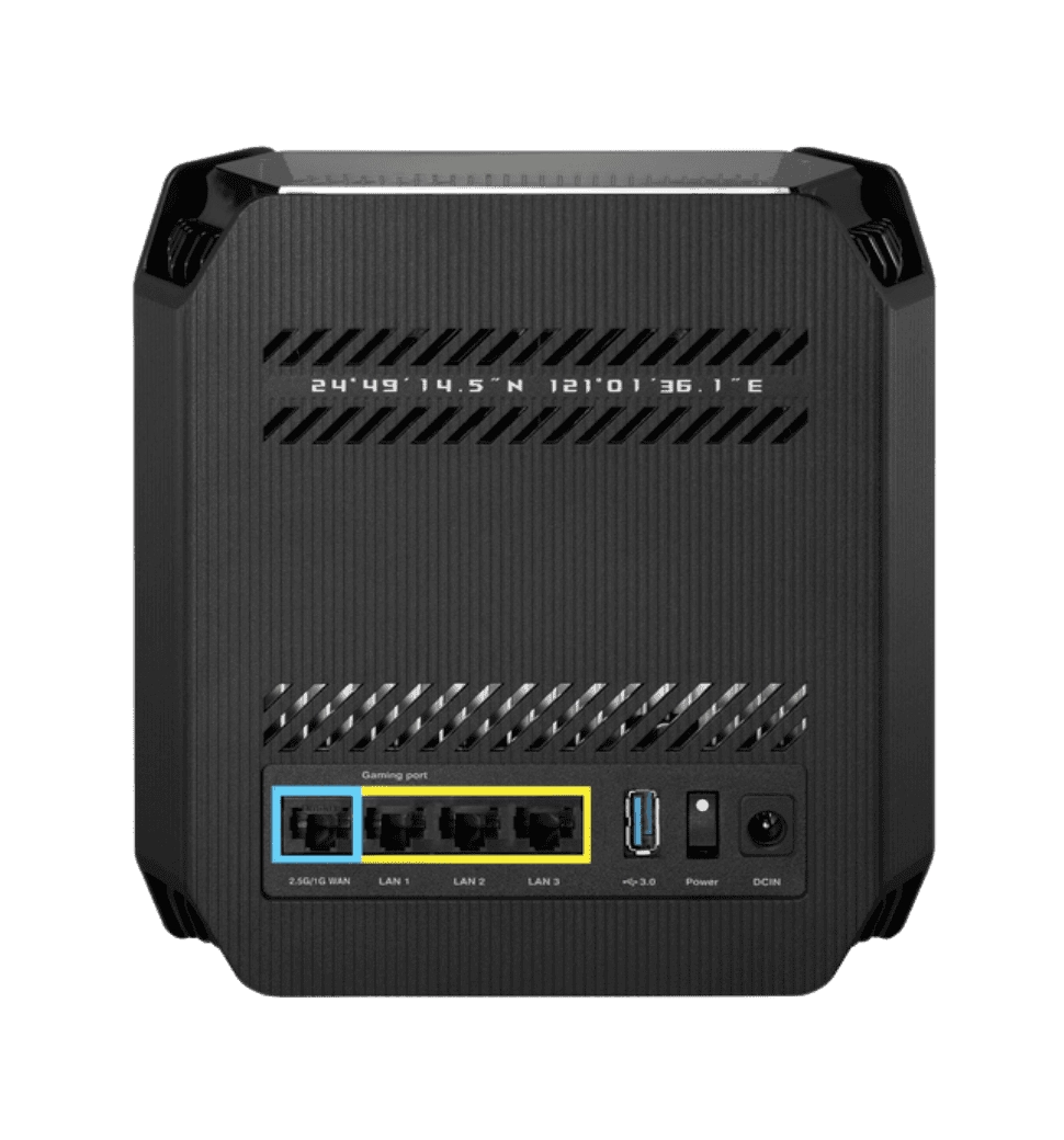 Система WiFi-Mesh ASUS ROG Rapture GT6 AX10000, 3xGE LAN, 1x2.5GE WAN, 1xUSB 3.2, 1мод, чорний