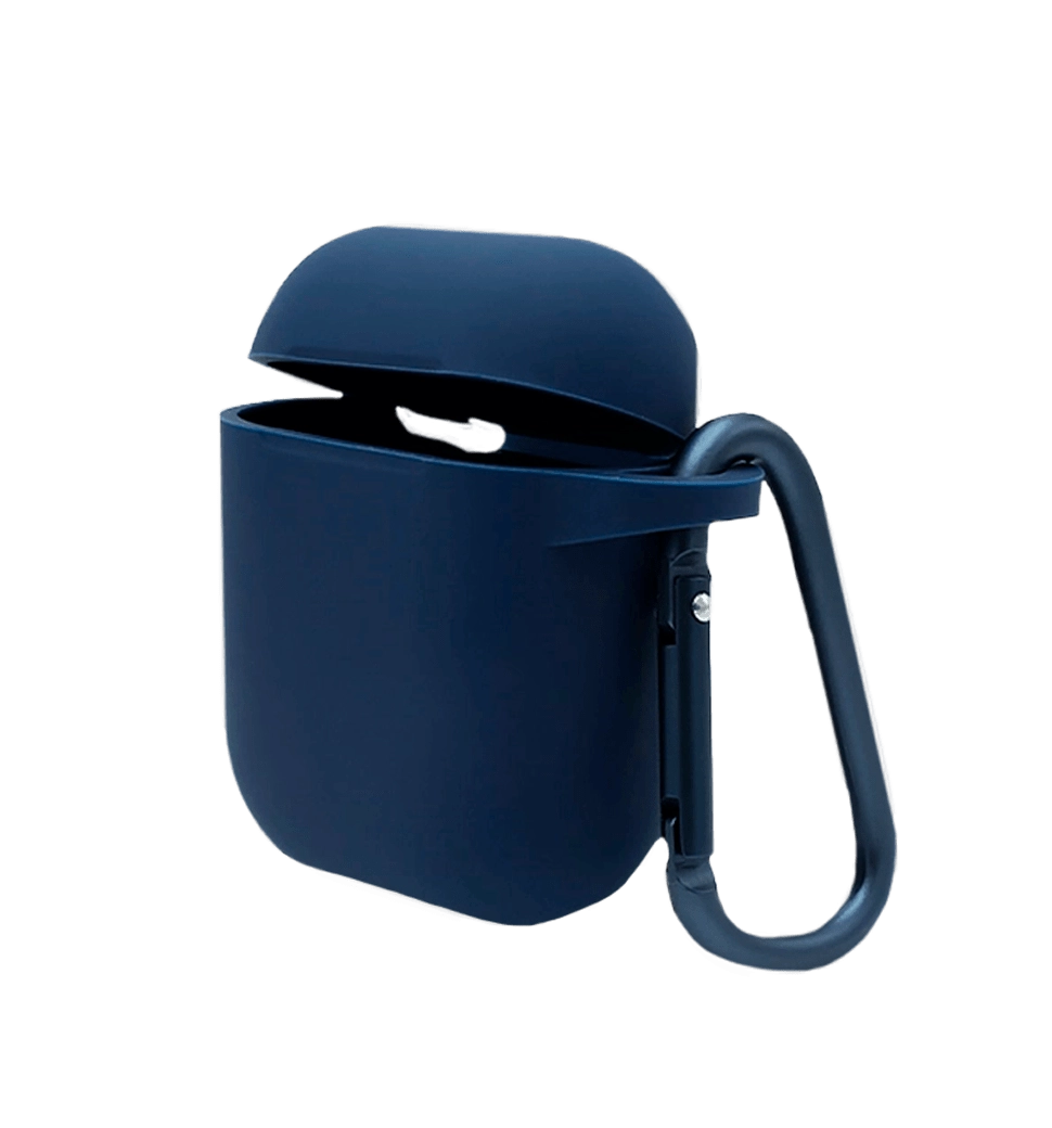 Чохол Blueo Liquid Silicone Case for AirPods with Carbine Midnight Blue