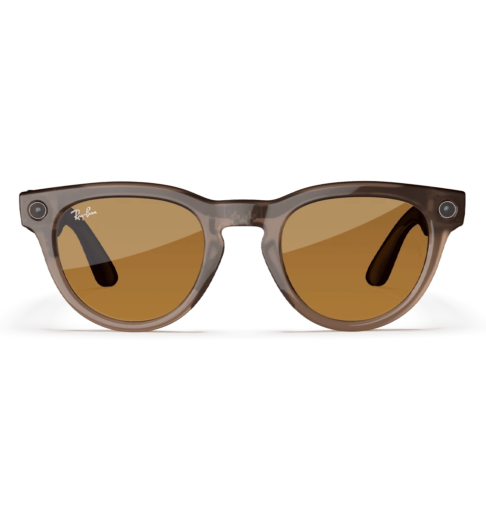 Смарт-очки Ray-Ban Meta Headliner Shiny Warm Stone Frame Clear/Clear Lenses (RW4009 6705ZX 50-23)