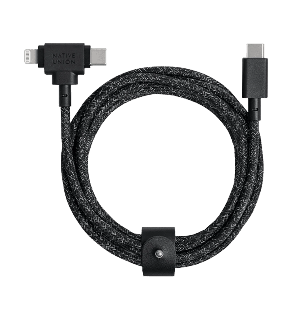 Native Union Belt Cable Universal USB-C to USB-C/Lightning Cosmos Black (1.5 m) (BELT-CCL-COS-NP)