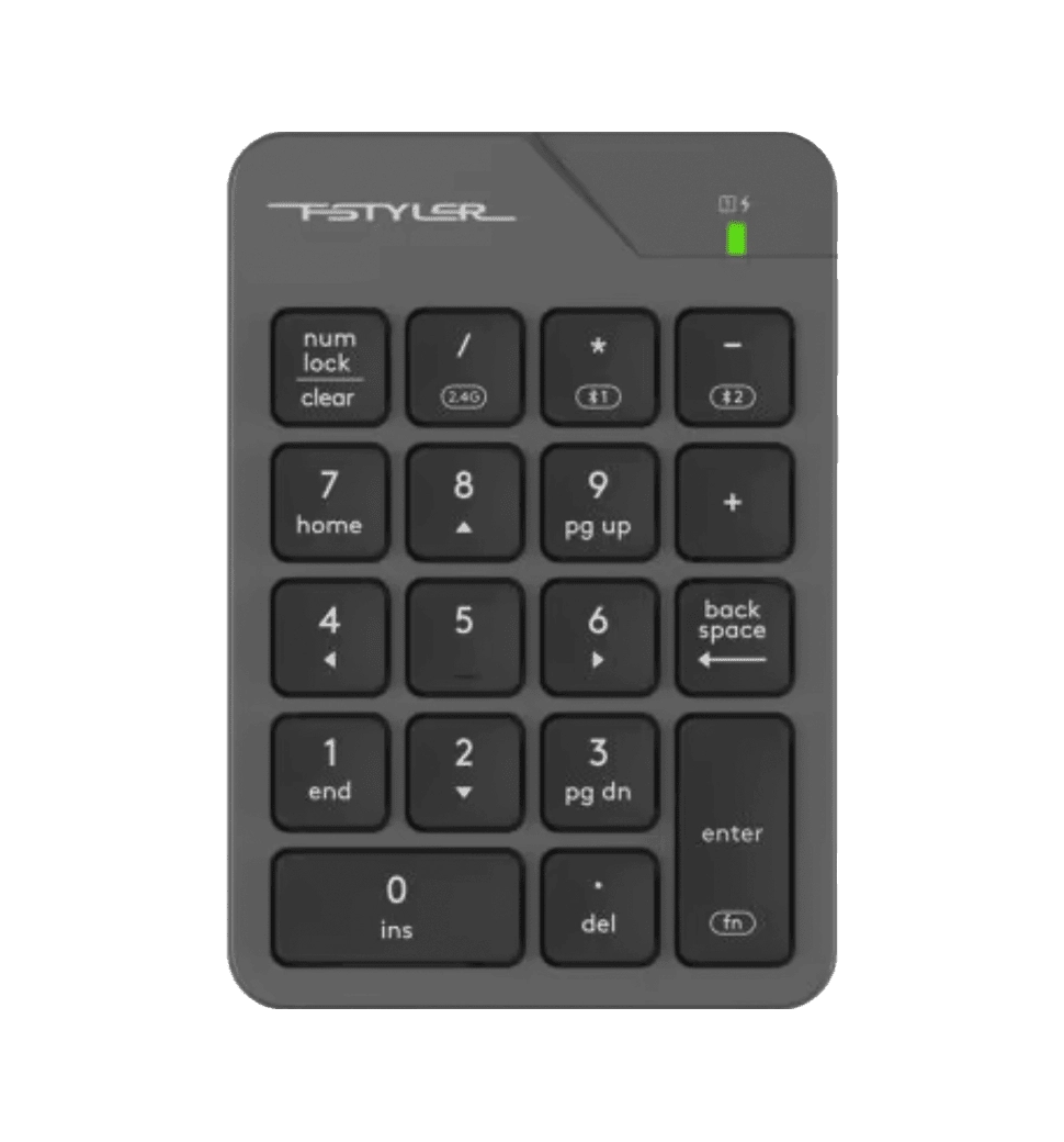 Клавиатура цифровая беспроводная A4-Tech FBK21C (Smoky Grey), цвет серый