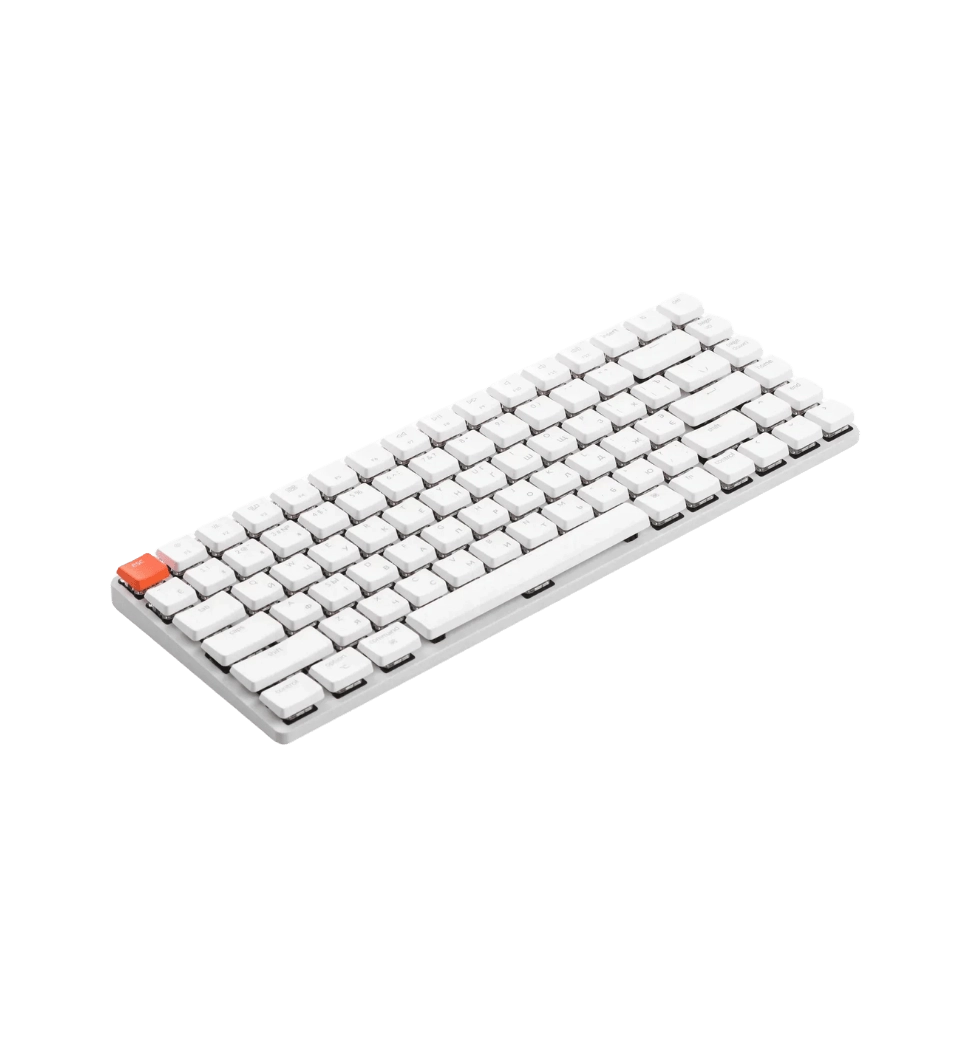 Клавиатура механическая Keychron K3 84Key, Gateron Blue, BT/USB-A, Low Profile, EN/UKR, No Led, Белая