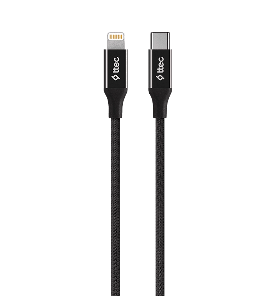 Кабель Ttec Alumi Cable Type-С- Lightning 1,5м Black (2DK41S)