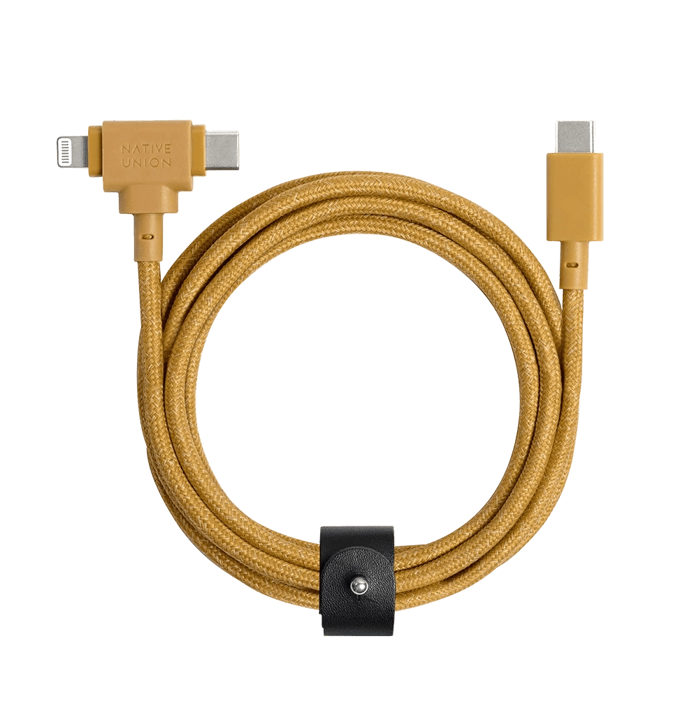 Native Union Belt Cable Universal USB-C to USB-C/Lightning Kraft (1.5 m) (BELT-CCL-KFT-NP)
