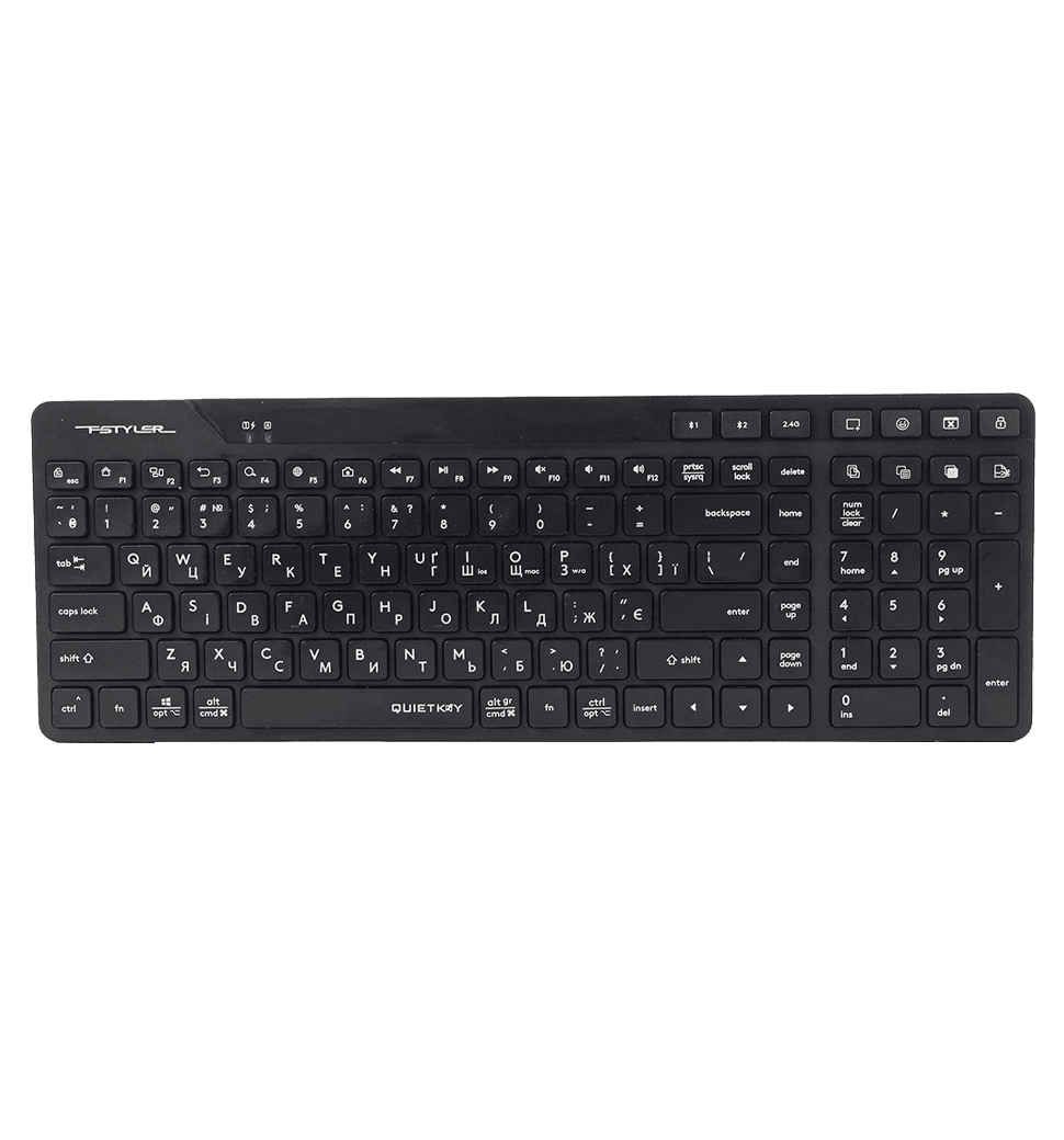 Клавіатура бездротова A4Tech FBK27C AS, колір чорний