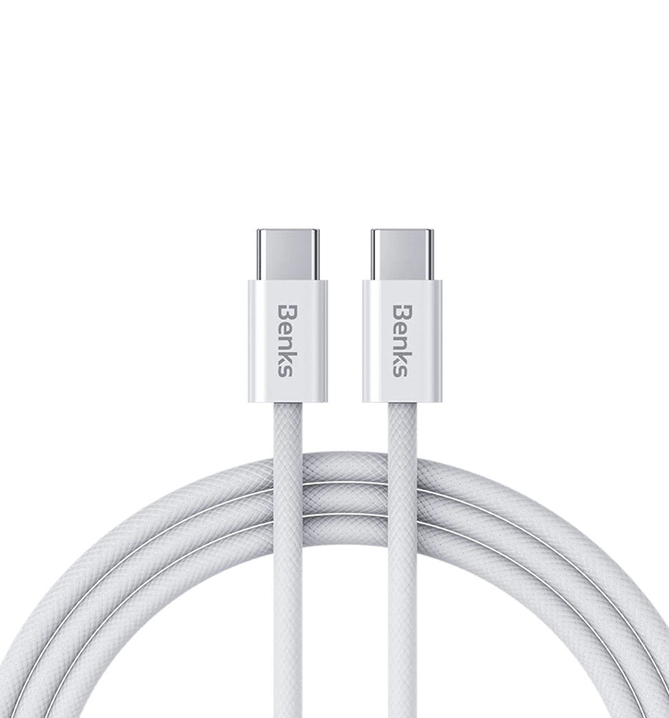 Кабель Benks D46 Type-C/Type-C White 1m (60W)