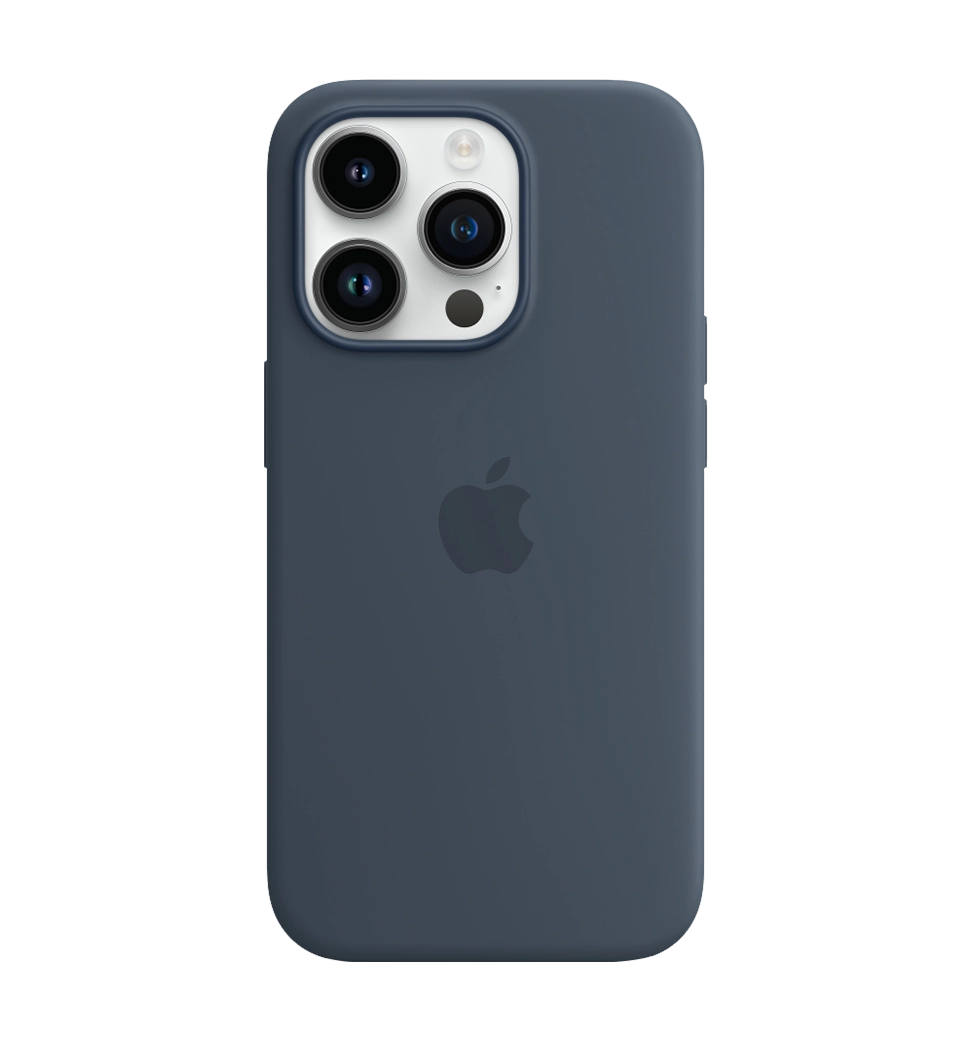 Чехол Силиконовый iPhone 14 Pro Silicone Case with MagSafe Storm Blue (MPTF3)