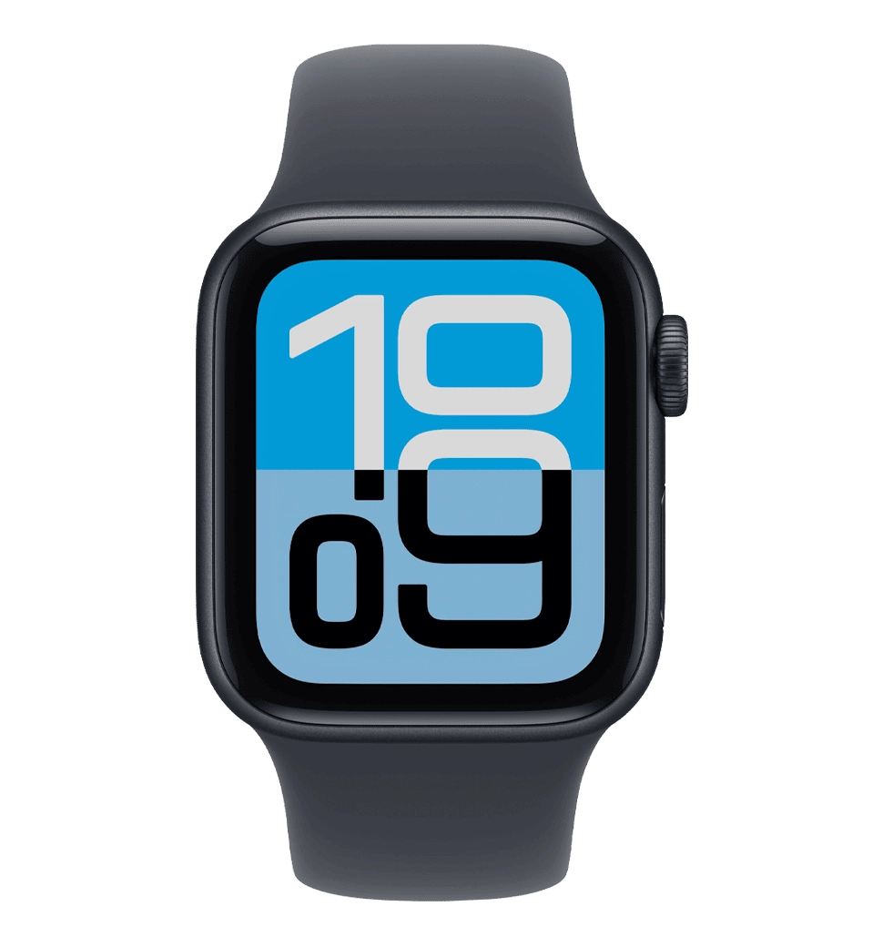 Apple Watch SE 3 GPS 44mm Midnight Aluminium Case with Midnight Sport Band - S/M (MEHN4)