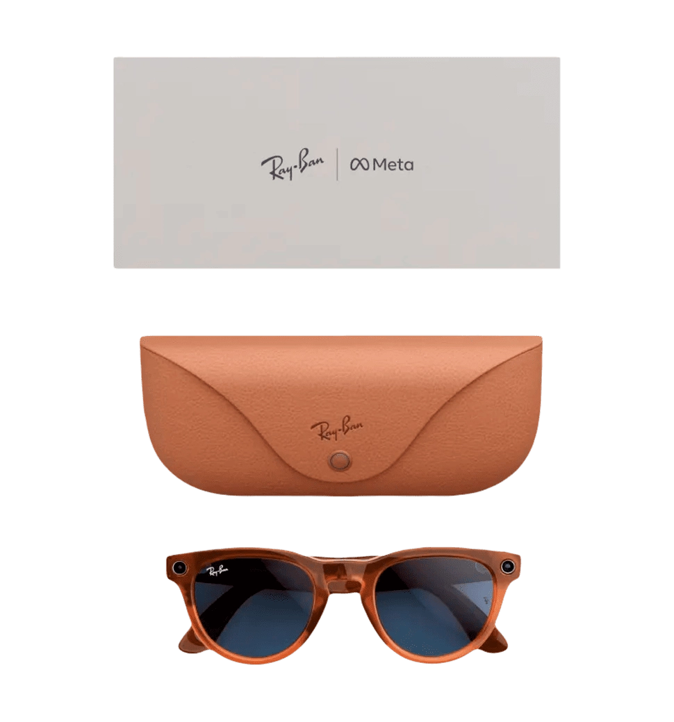 Смарт-окуляри Ray-Ban Meta Headliner Shiny Caramel Frame Clear/Sapphire Transitions (RW4009 6706MF 50-23)