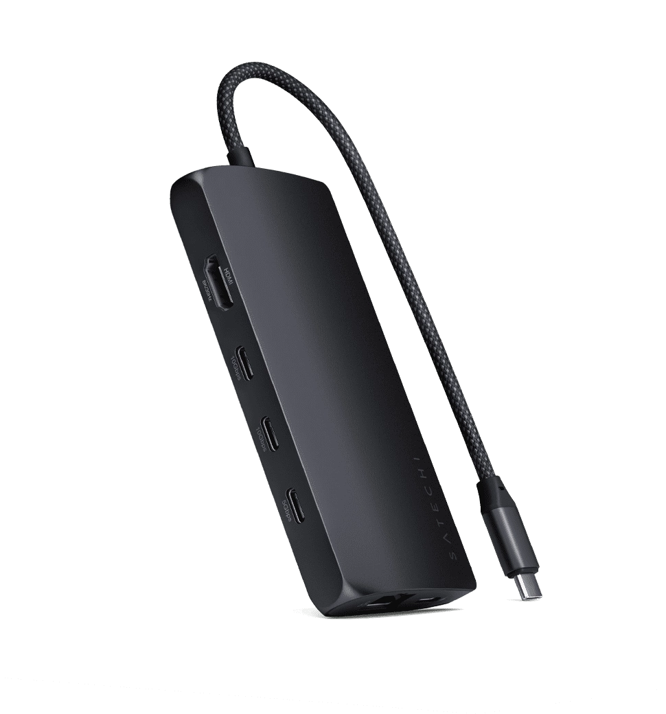 Satechi USB-C Multiport Adapter 8K with Ethernet V3 Midnight (ST-P8KED)