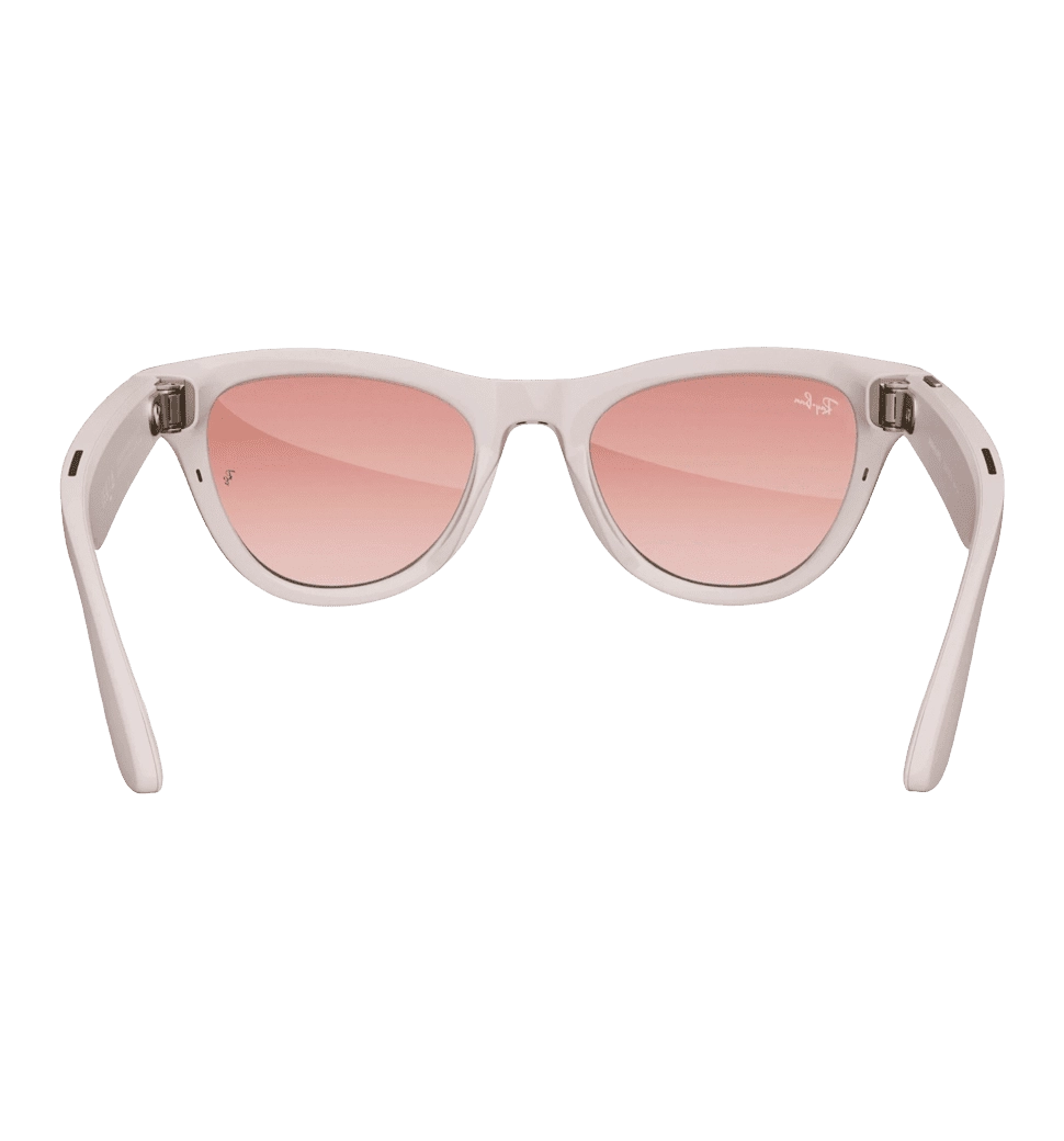 Ray-Ban Meta Skyler Shiny Chalky Gray/Gradient Cinnamon Pink (RW4010 670013 52-20)