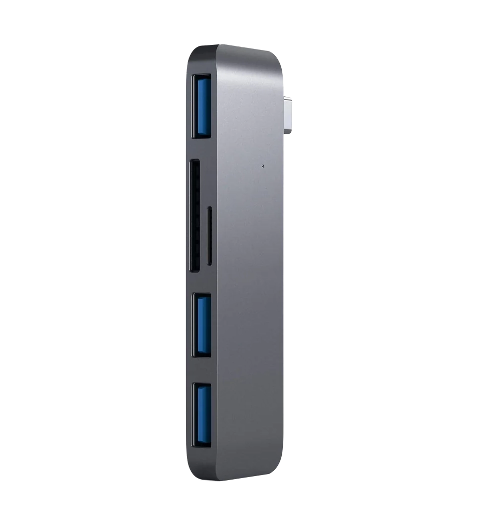 Хаб Satechi Type-C USB 3.0 3-in-1 Combo Hub Space Gray (ST-TCUHM) — фото 1