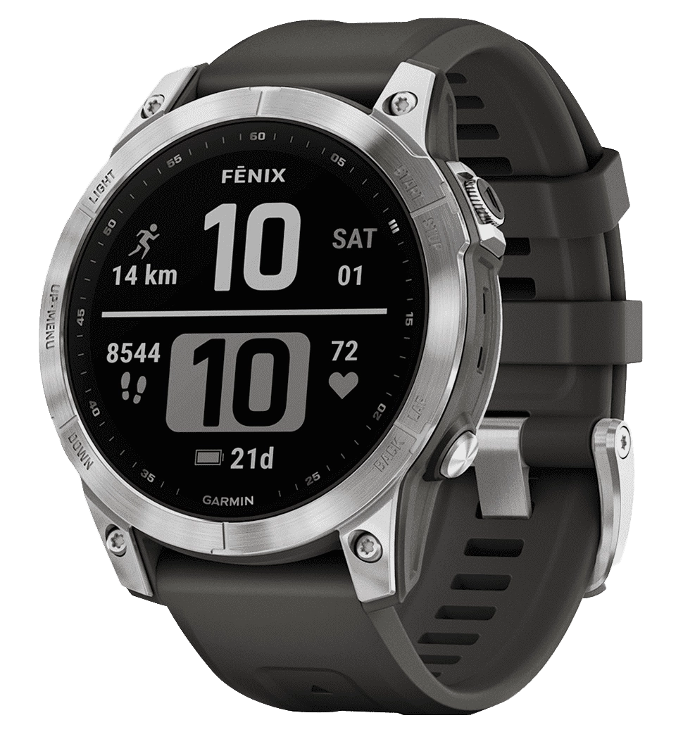 Garmin Fenix 7 Silver with Graphite Band (010-02540-00/01)