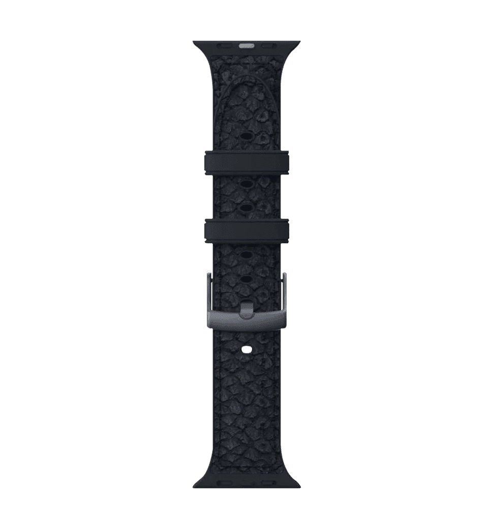 Ремешок Njord Salmon Leather Strap Dark Grey для Apple Watch 45mm/44mm (SL14120)