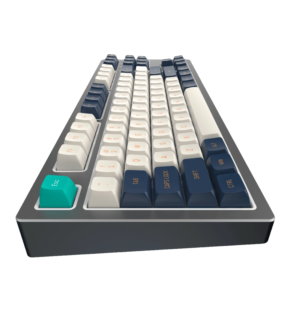 Ігрова клавіатура DARK PROJECT KD87В Mech. Gateron cap teal ENG/UA  (KB-GCT-872-702124)