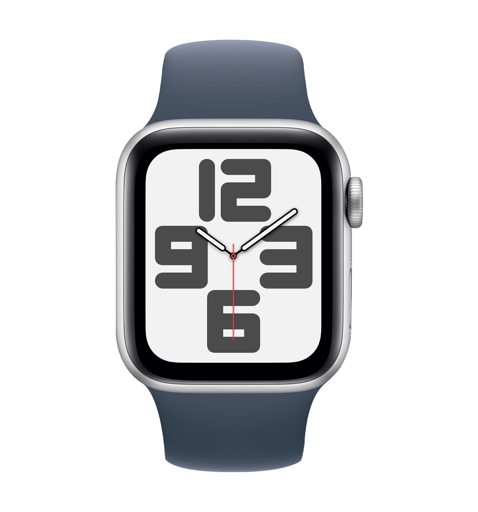 Смарт-годинник Apple Watch SE (gen 2) 2023 40mm Silver Aluminum Case with Storm Blue Sport Band S/M (MRE13)