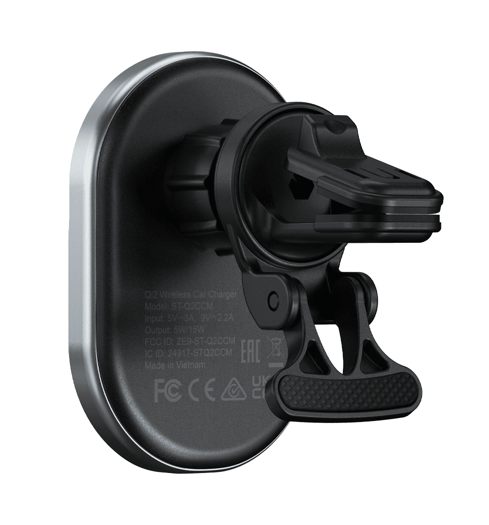 Держатель с ЗУ Satechi Qi2 Wireless Car Charger Space Gray (ST-Q2CCM)