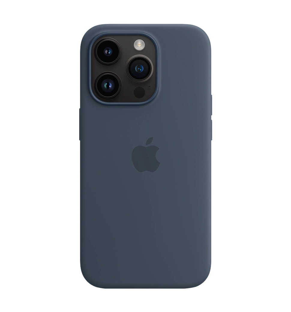 Чехол Силиконовый iPhone 14 Pro Silicone Case with MagSafe Storm Blue (MPTF3)