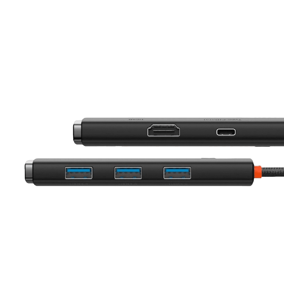 Хаб Baseus Lite Series 5-in-1  (Type-C to HDMI + 3xUSB 3.0 + PD) (black)(WKQX040001)