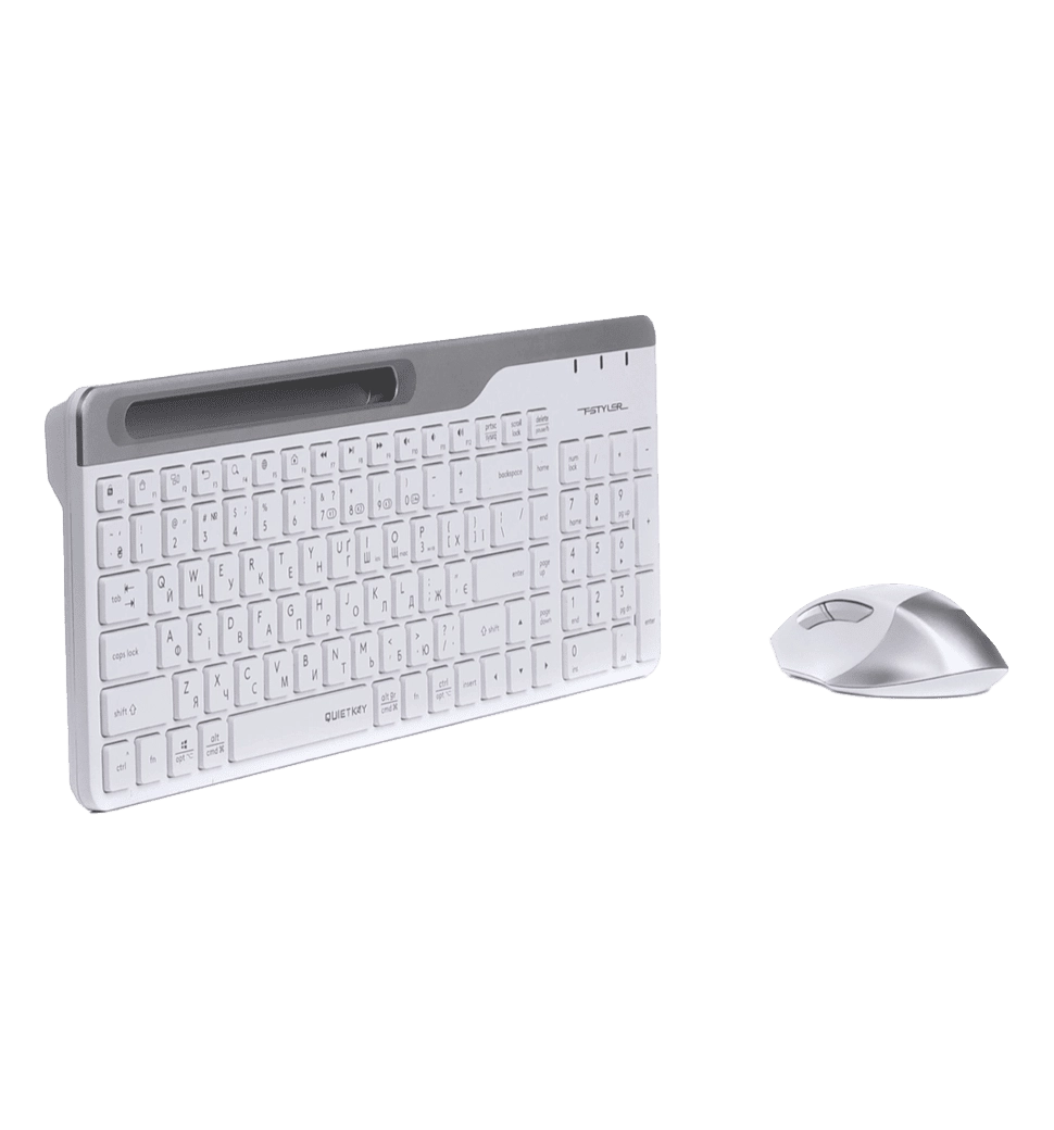 Комплект A4Tech Fstyler FB2535C клавіатура з мишою , USB, колір крижано-білий