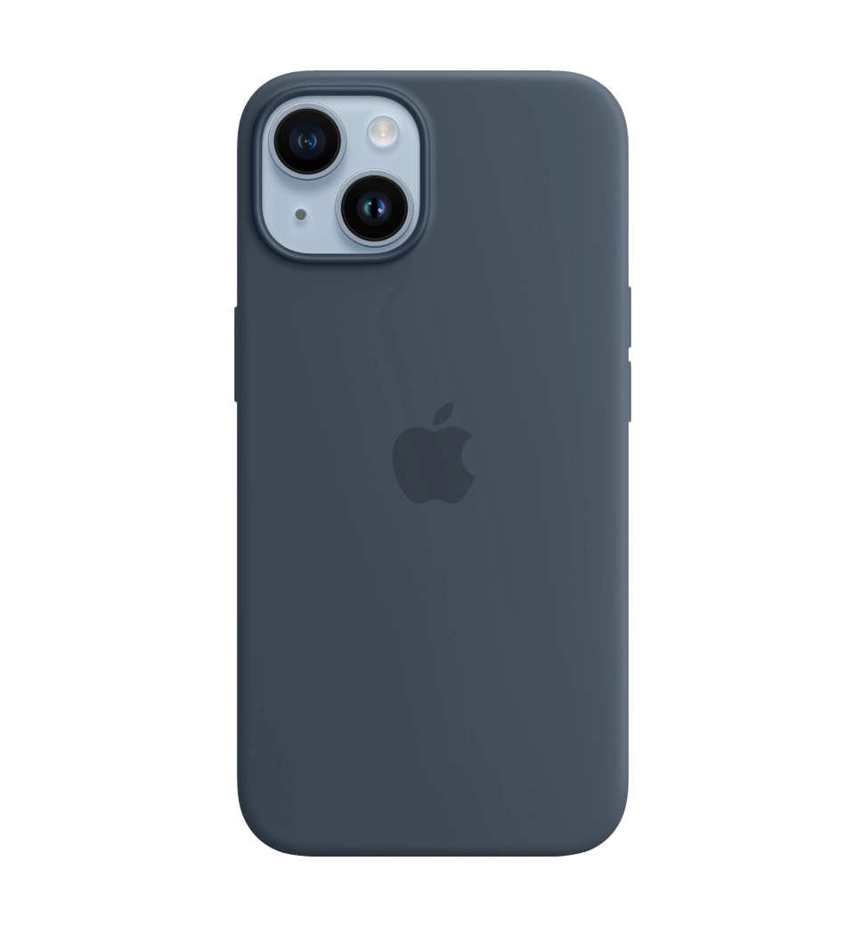 Чехол Силиконовый iPhone 14 Silicone Case with MagSafe Storm Blue (MPRV3)