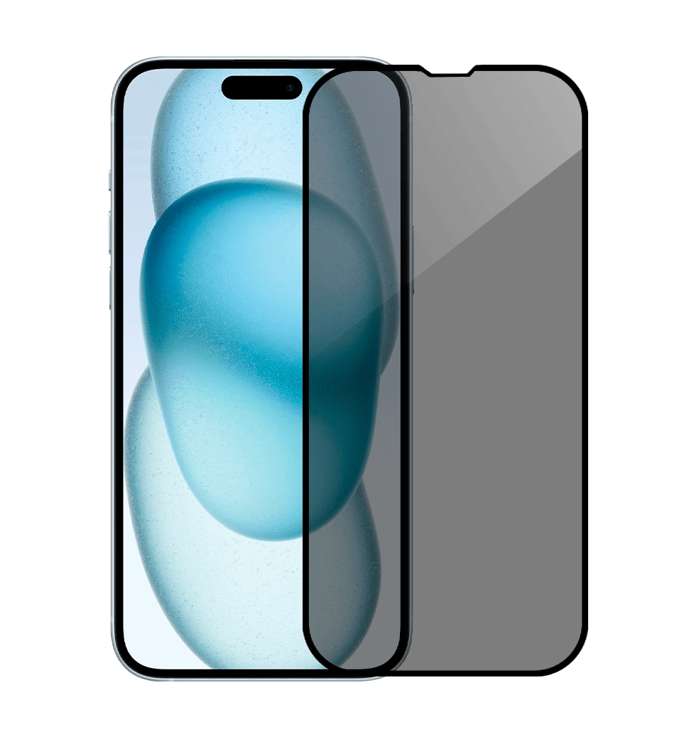 Защитное стекло Monblan для iPhone 14 Pro/15 2.5D Anti Peep 0.26mm (Black)