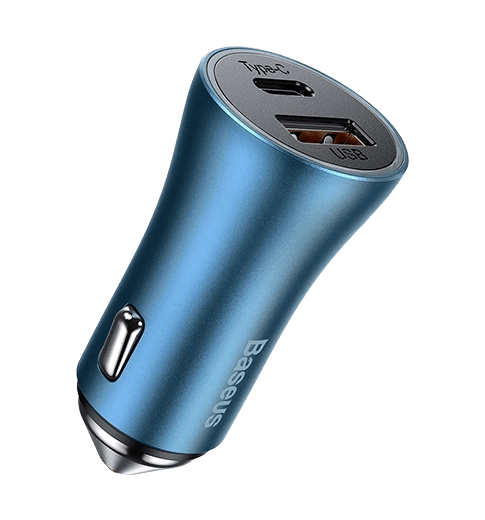 АЗП Baseus USB+USB-C Golden Contactor Pro 40W Blue (CCJD-03)