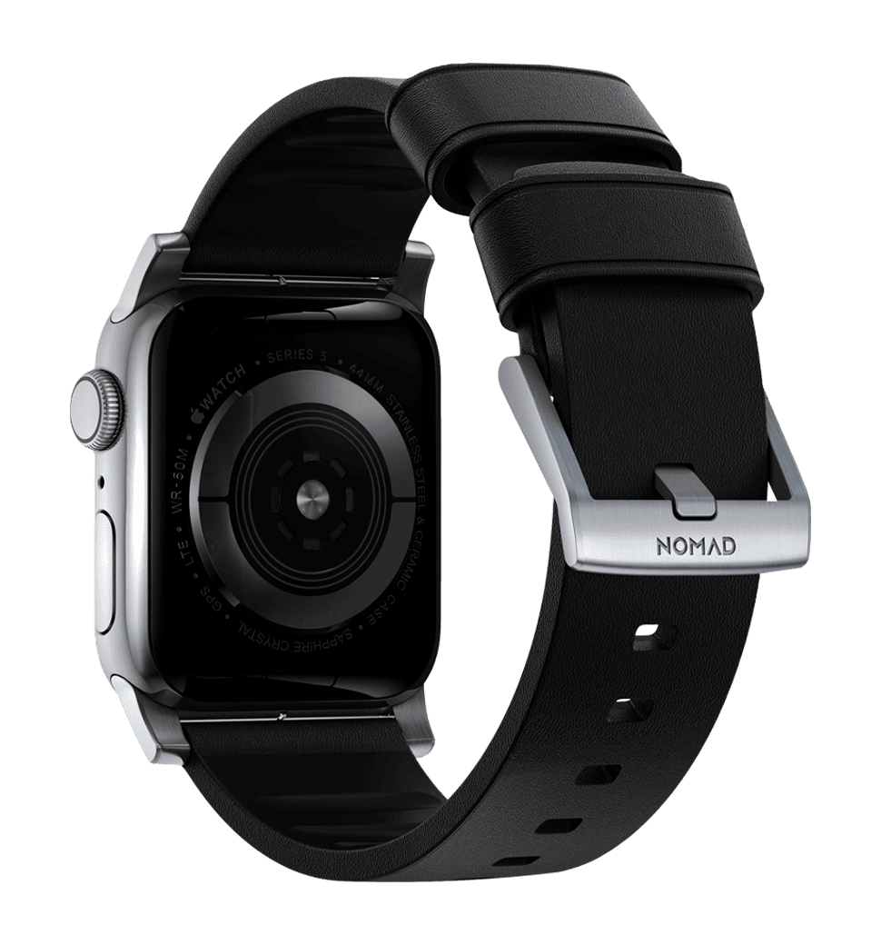 Ремінець Nomad Active Band Pro Silver Hardware Black 46mm/49mm (NM1A41SNW0)