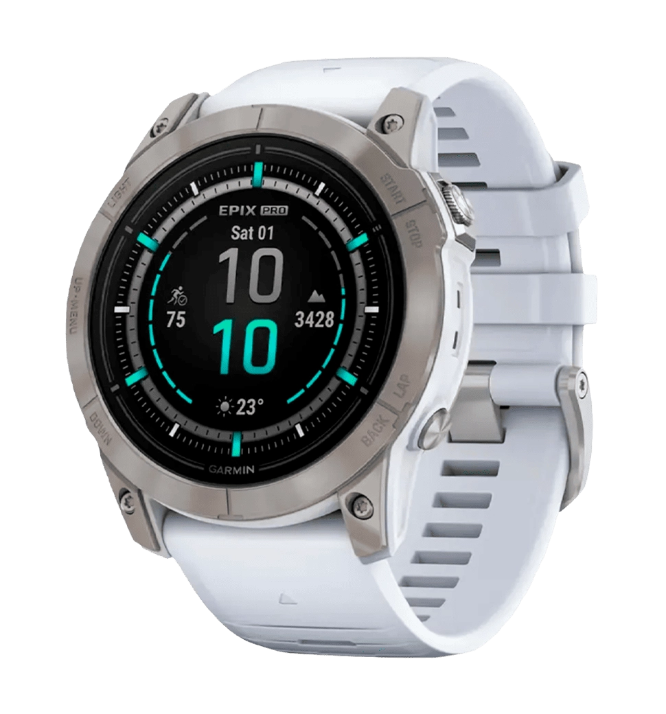 Смарт-годинник Garmin Epix Pro Gen 2 Sapphire 51mm Titanium w. Whitestone Band (010-02804-10/11) UA