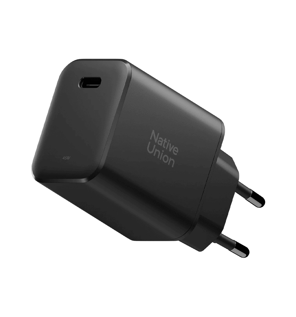 Зарядний пристрій Native Union Fast GaN PD 45W USB-C Port Black (FAST-PD45-BLK-EU)