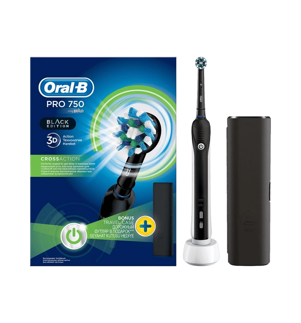 Зубная щетка Braun Oral-B PRO 750 D16 CrossAction Black (D16.513.1UX Black)