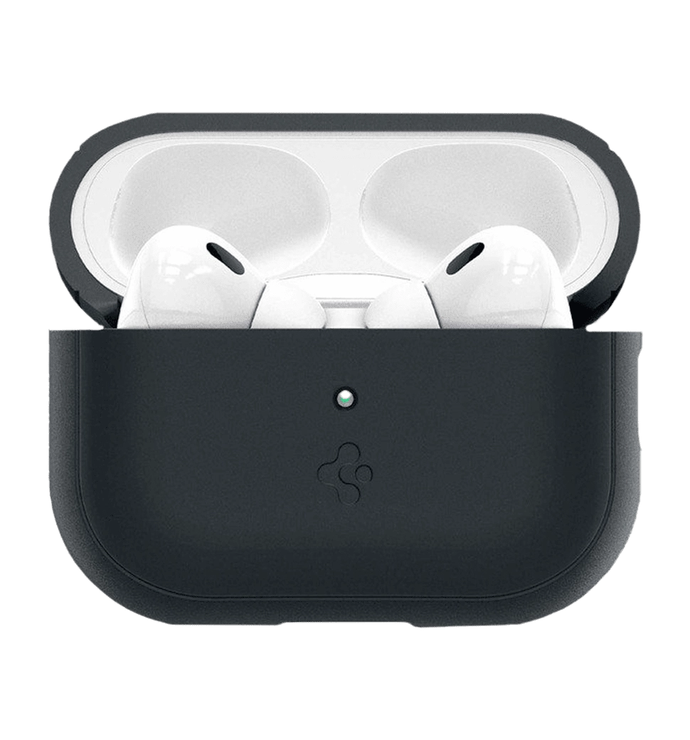 Чохол Spigen для Apple AirPods Pro 2 Silicone Fit, Black+Black Strap(ACS05479)