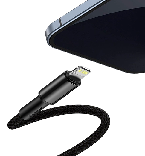 Кабель Baseus High Density Braided Type-C to Lightning PD 20W 2m Black (CATLGD-A01)