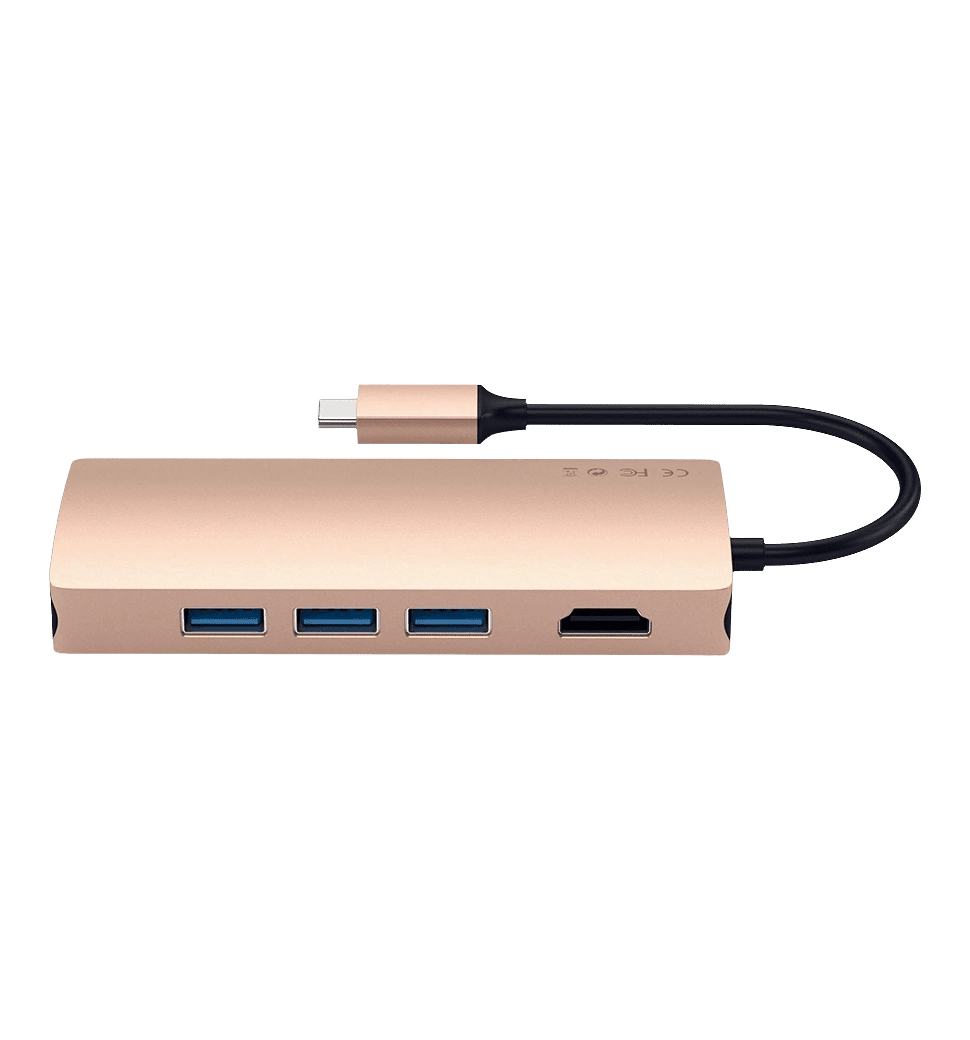 Satechi Type-C Multi-Port Adapter 4K with Ethernet V2 Gold (ST-TCMA2G)