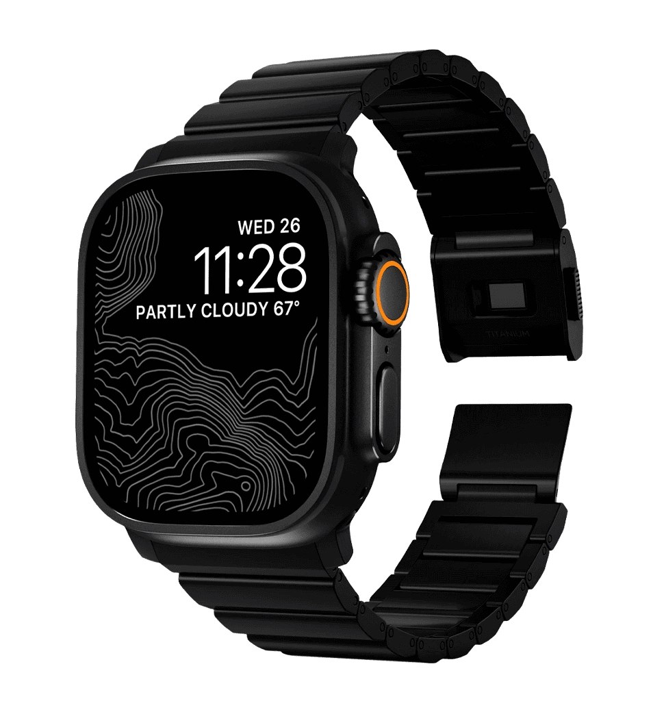 Ремешок Nomad Titanium Band Black Hardware Black 46mm/49mm (NM1A41BXT0)