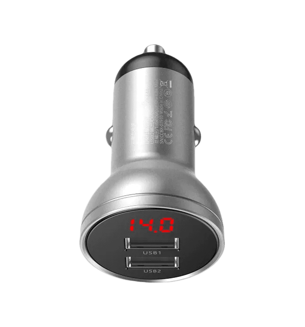 АЗП Baseus Digital 4.8A 2USB (CCBX-0S) Silver