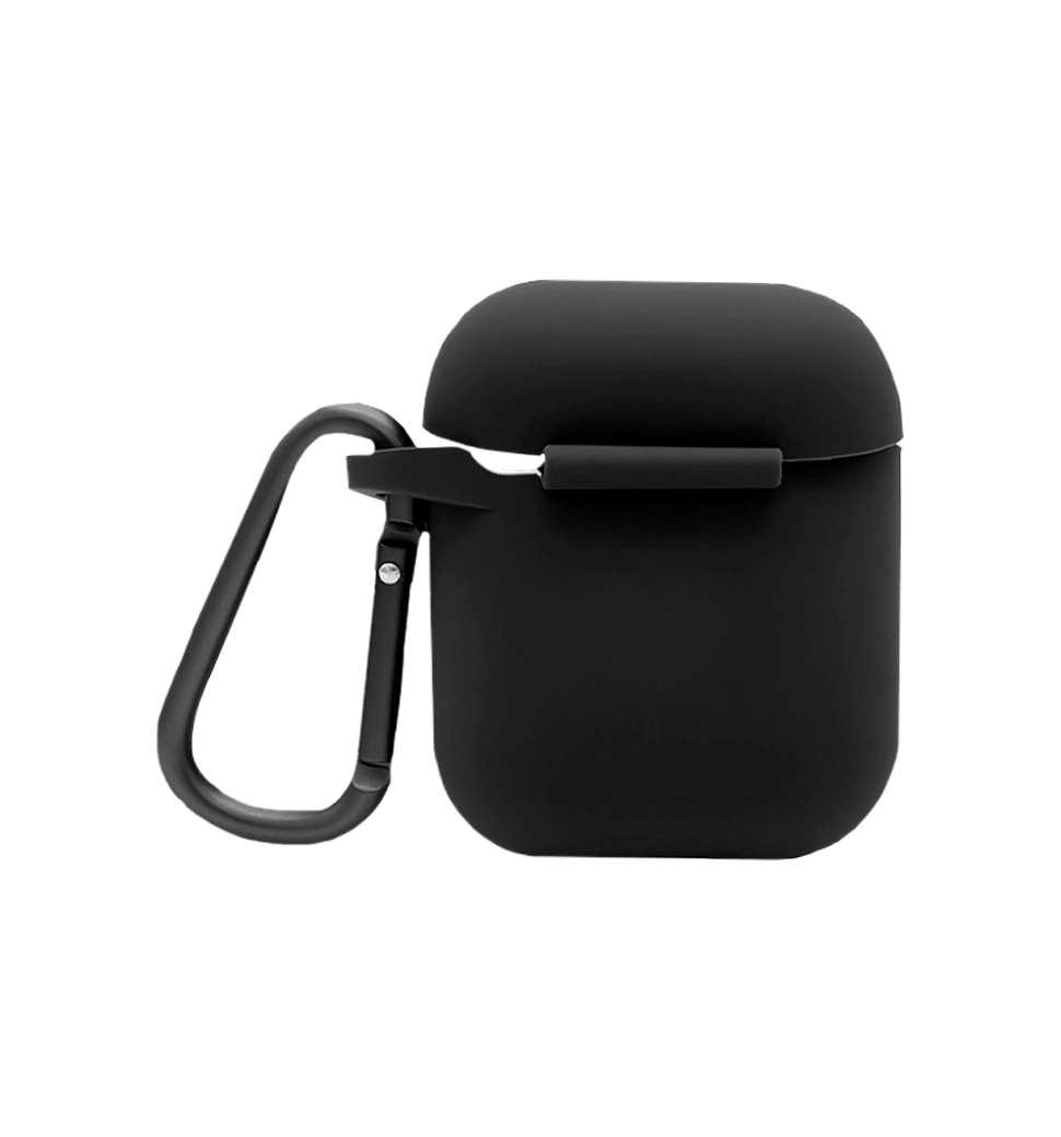 Чехол Blueo Liquid Silicone Case для AirPods with Carbine Black