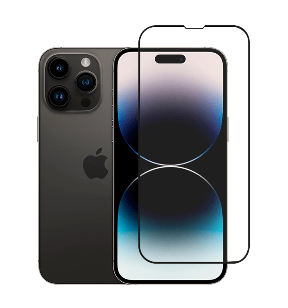 Защитное стекло Monblan для iPhone 14 Pro 2.5D Anti Static 0.26mm (Black)