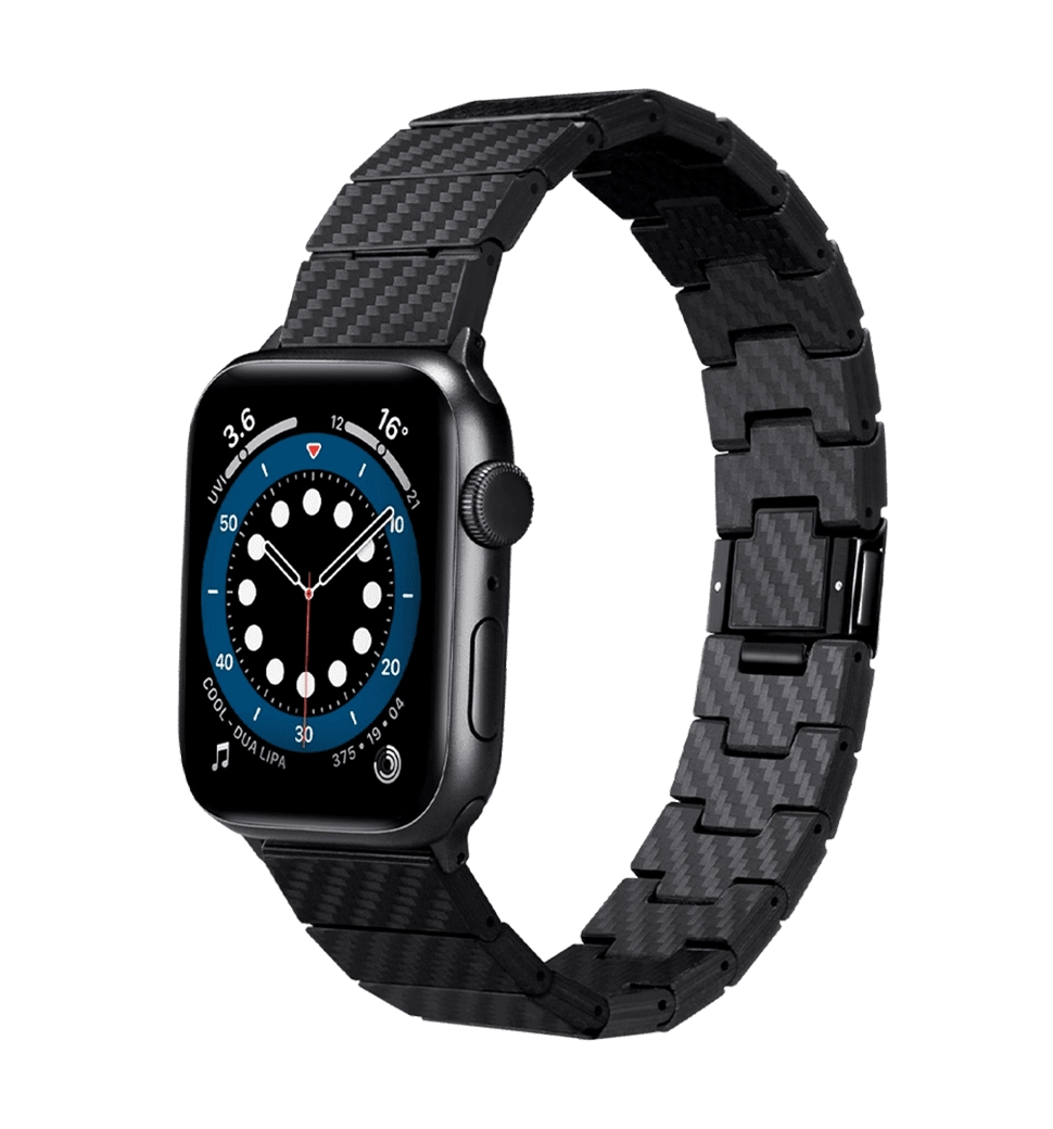 Ремешок Pitaka Retro Carbon Fiber Watch Band Black/Grey for Apple Watch 49/45/44mm (AWB1004)