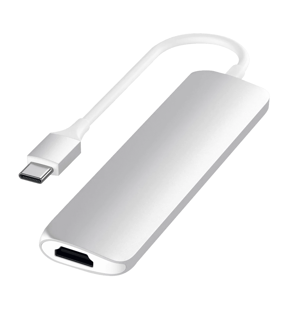 Xaб Satechi Aluminum Type-C Slim Multi-Port Adapter 4K Silver (ST-CMAS)