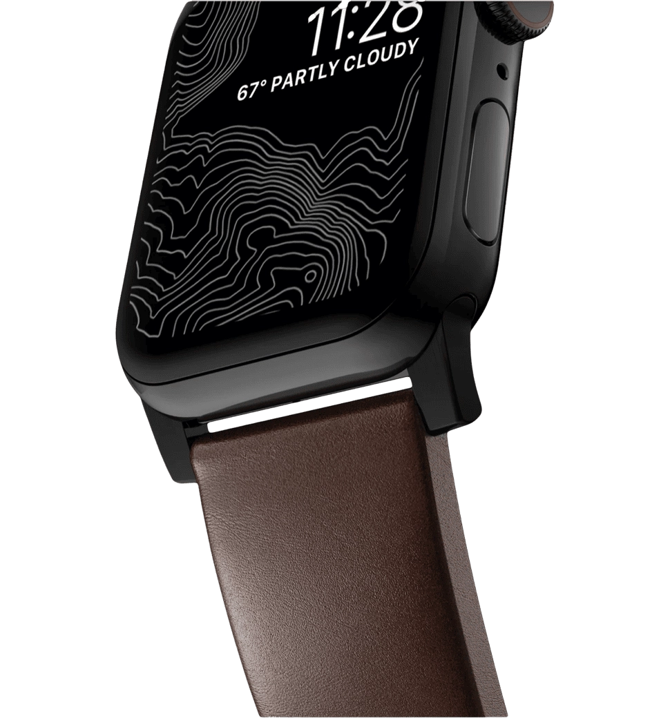 Ремешок Nomad Modern Leather Black Hardware Rustic Brown Horween 46mm/49mm (NM1A4RBM00)
