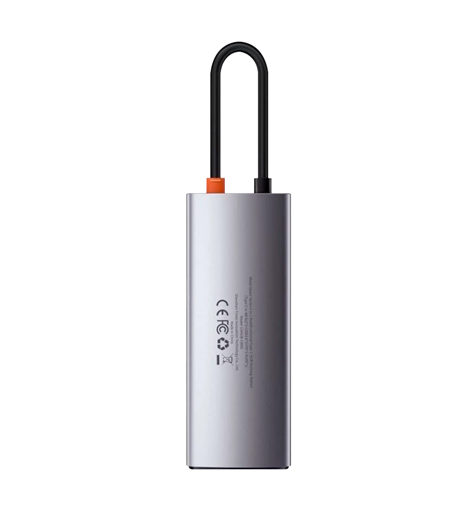 Хаб Baseus Multifunctional Metal Gleam 5- in-1 Type-C (Gray) (CAHUB-CX0G)