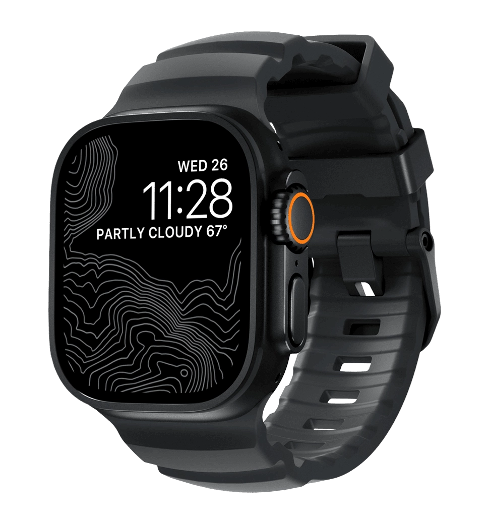 Ремешок Nomad Rocky Point Band Black Titanium Hardware Storm 46mm/49mm (NM014803858)