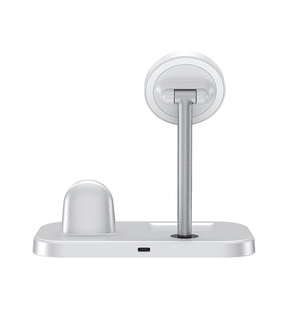 Зарядна станція Benks W16 3 in 1 wireless charger stand White 23W (C.D.SP.00.WE.0043)
