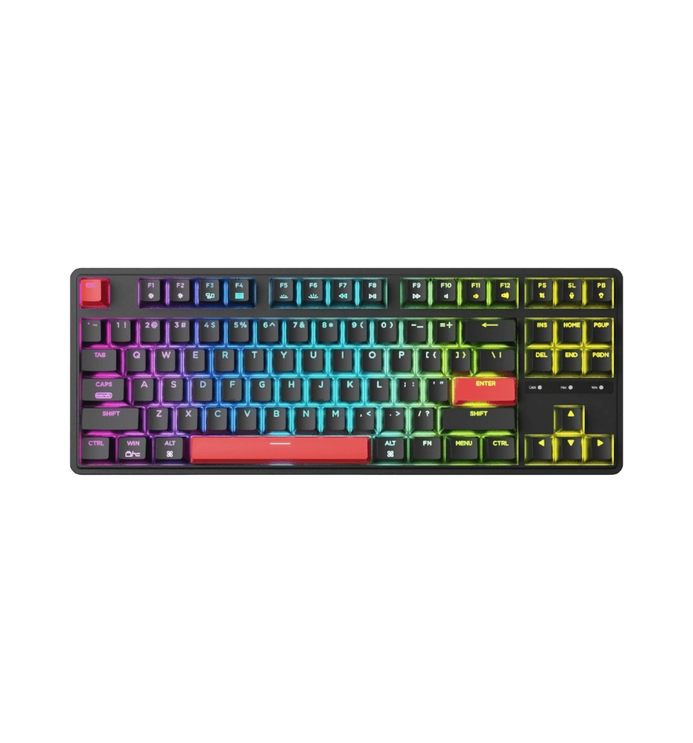 Клавиатура механическая Keychron C3 Pro 87Key, K pro Brown, USB-A, QMK, Hot-swap, EN/UKR, RGB, чорний