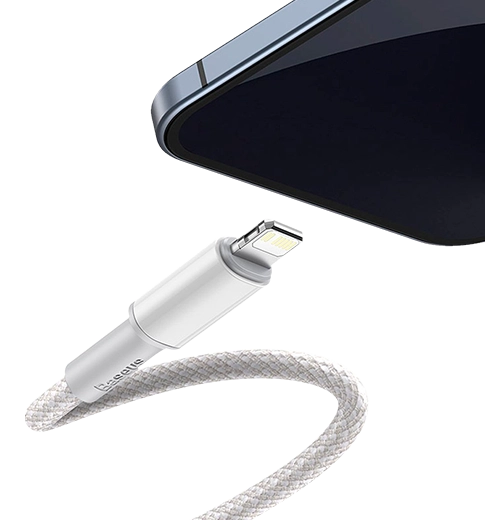 Кабель Baseus High Density Braided Type-C to Lightning PD 20W 1m White (CATLGD-02)
