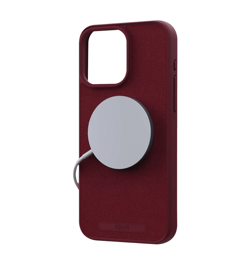Чохол Njord Suede MagSafe Case Crimson Red for iPhone 15 Pro Max (NA54SU11)