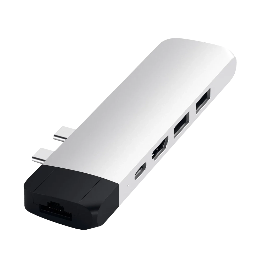 Хаб Satechi Aluminum Type-C Pro Hub Adapter with Ethernet Silver (ST-TCPHES)