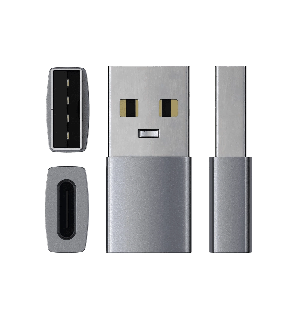 Перехідник Satechi Type-A to Type-C Adapter Space Gray (ST-TAUCM)