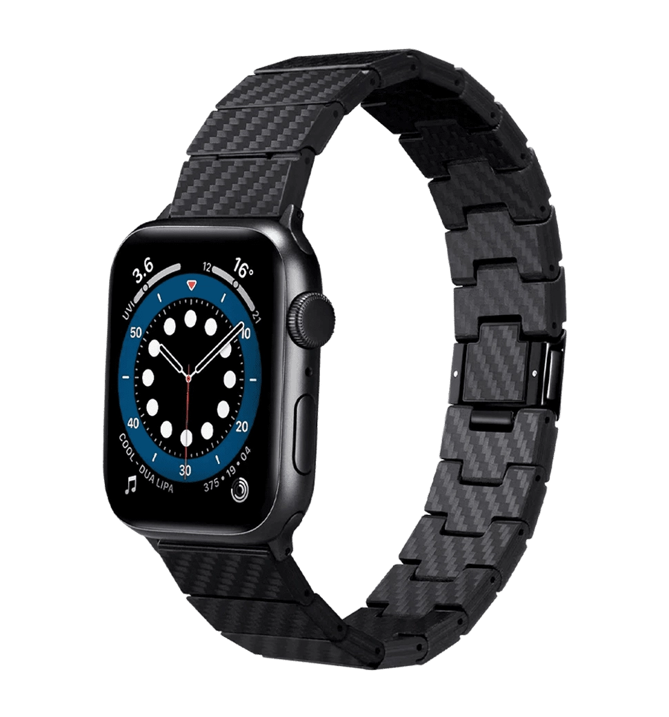 Ремешок Pitaka Modern Carbon Fiber Strap Black/Grey для Apple Watch 45/44/42mm (AWB1003)